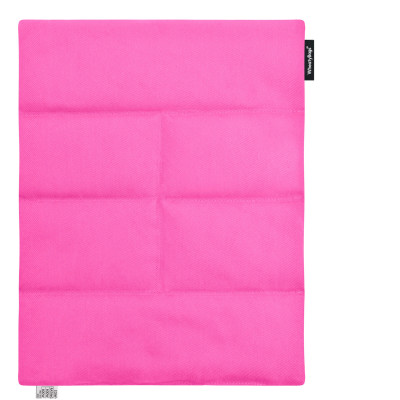 (Wheat Filling) Approx. 40cm x 30cm (6 Compartments) with No Icon - Hot Pink Cotton Fabric (Unscented) (Personalised with Text)