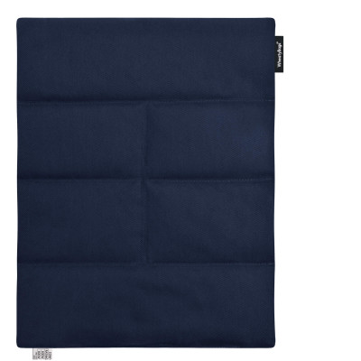 (Wheat Filling) Approx. 40cm x 30cm (6 Compartments) with No Icon - Navy Blue Cotton Fabric (Unscented) (Personalised with Text)