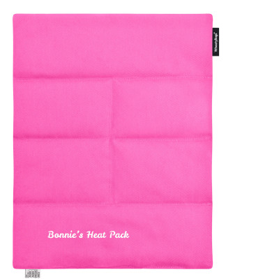 (Wheat Filling) Approx. 40cm x 30cm (6 Compartments) with No Icon - Hot Pink Cotton Fabric (Unscented)