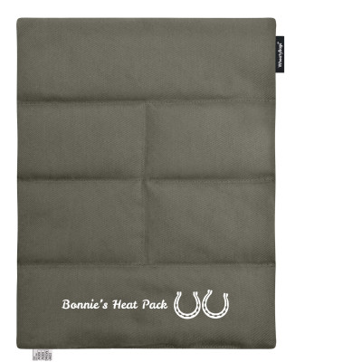(Wheat Filling) Approx. 40cm x 30cm (6 Compartments) (Horse Shoe Print) - Chocolate Luxury Cotton Fabric (Unscented)
