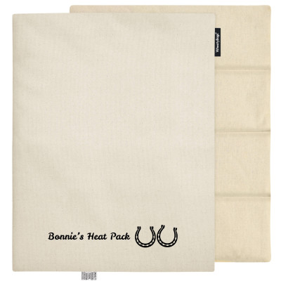 (Wheat Filling) Approx. 40cm x 30cm (6 Compartments) (Horse Shoe Print) - Natural Organic Cotton (Unscented) with Removable Cover