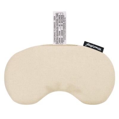 (18cm x 11.5cm) - Natural Organic Cotton with White Hook & Loop + Elastic Fastening Strap