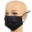 19cm x 10cm Black Non Woven Fabric Pleated Construction Face Covering