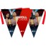- 5 Metres with 12 Triangle Flags (28cm) Mock Suede Polyester Fabric