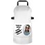 (70cm x 55cm) with Roll Icon - White Cotton Fabric (Personalised with Text) and Photo Printed Pocket