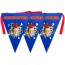 - 5 Metres with 12 Triangle Flags (28cm) with Thunder & Wind Design Mock Suede Polyester Fabric (Personalised with Text)