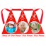 Christmas Hat Design with Fluffy Bobble Mock Suede Polyester Fabric 1m (3 Photos) (Personalised with Text)