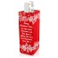 Regular (22cm x 10cm) - Snowflakes on Red Design Mock Suede Polyester Fabric (Personalised with Text)