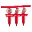 - 1 Metre with 8 Flags (20cm) with St George's Cross Design Mock Suede Polyester Fabric (Personalised with Text)