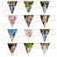 - 5 Metres with 12 Triangle Flags (28cm) Mock Suede Polyester Fabric (Personalised with Text)