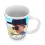 (11oz White) with 2 Photos Printed Front & Back (Personalised with Text)