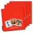 Pack of 4 (40cm Square) Red Water Resistant Polyester Fabric (Personalised with Text)